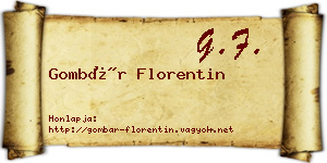 Gombár Florentin névjegykártya