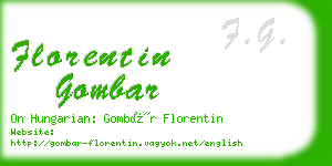 florentin gombar business card